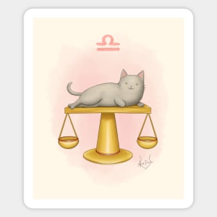 Zodiacat Libra Sticker